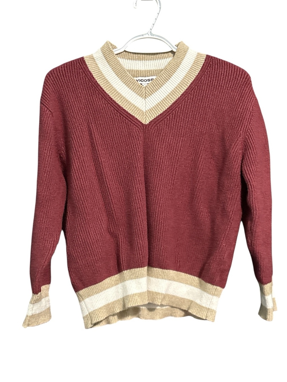 VIGOSS Knit V Neck Sweater